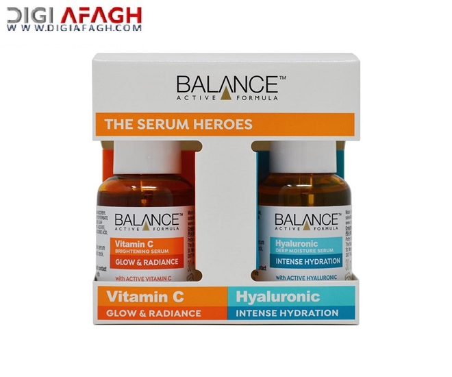 پک 2 عددی ویتامین سی و هیالورونیک اسید حجم هر سرم ۳۰ میل محصول بالانس BALANCE