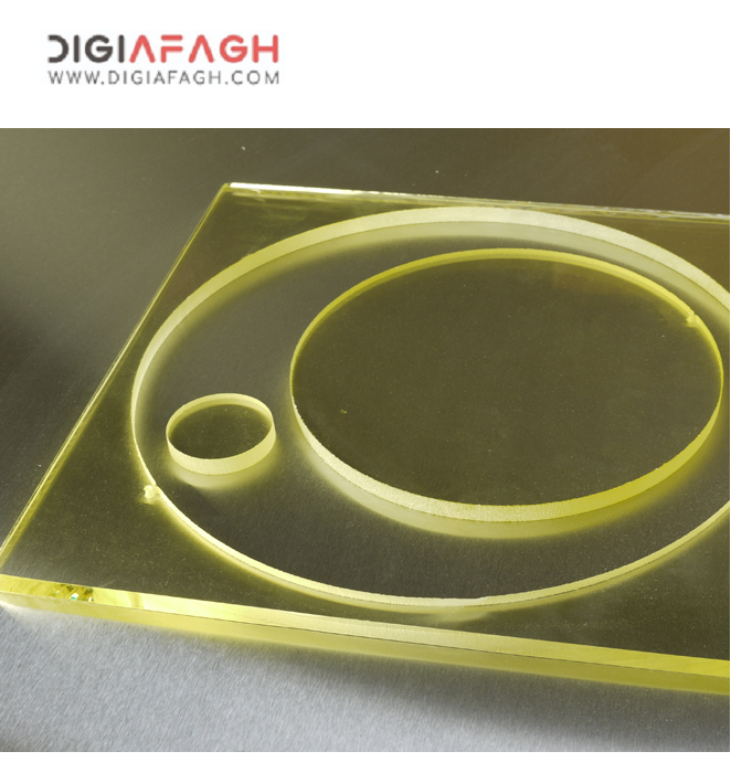 Radiation protective lead glass  8 MM